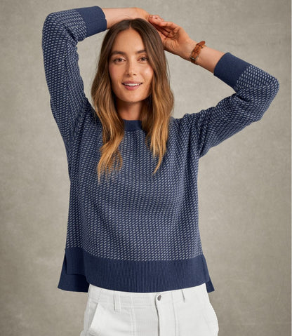 Women's Wicked Soft Cotton/Cashmere Crewneck Sweater, Pattern - L.L.Bean Trusted