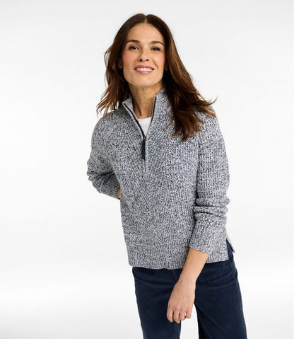 Women's Mariner Shaker Sweater, Quarter-Zip - L.L.Bean Customer Favorite