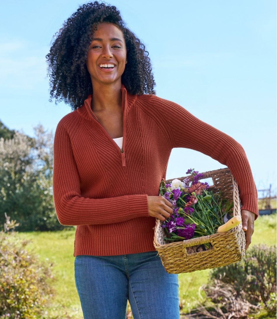 Women's Mariner Shaker Sweater, Quarter-Zip - L.L.Bean Customer Favorite