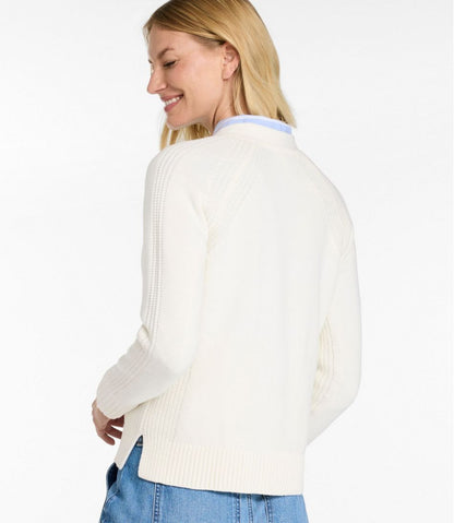 Women's Mariner Shaker Sweater, V-Neck Cardigan - L.L.Bean Top Pick