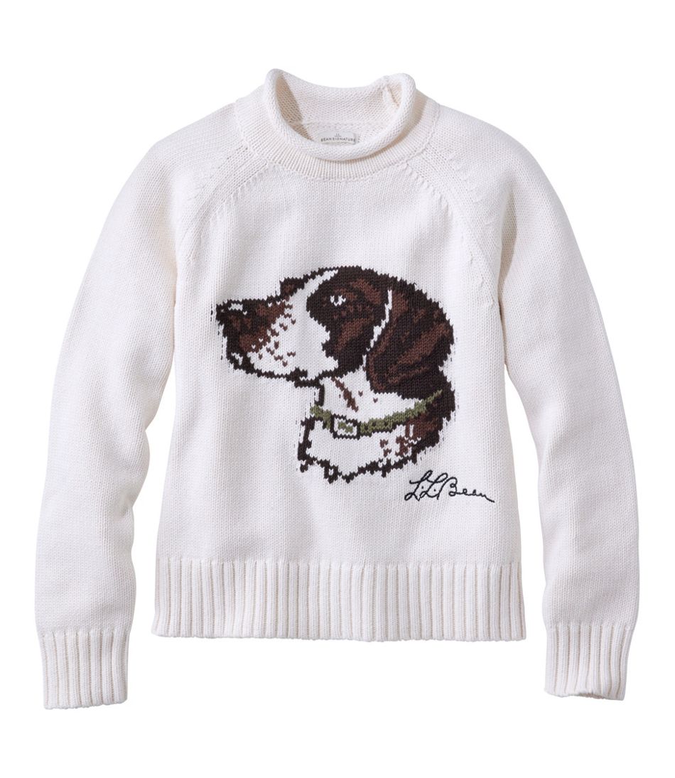 Women's Signature Original Cotton Sweater, Rollneck Novelty - L.L.Bean Premium