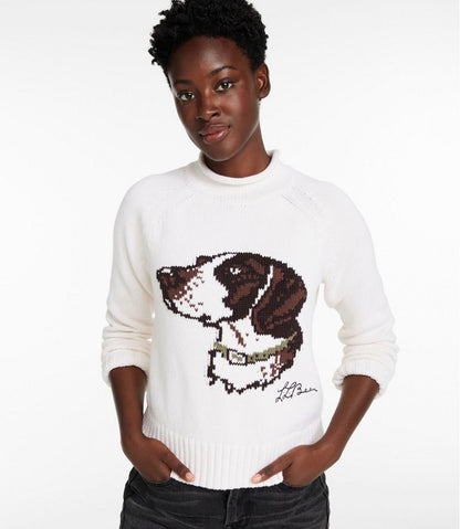 Women's Signature Original Cotton Sweater, Rollneck Novelty - L.L.Bean Premium