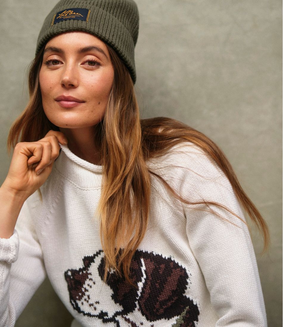 Women's Signature Original Cotton Sweater, Rollneck Novelty - L.L.Bean Premium