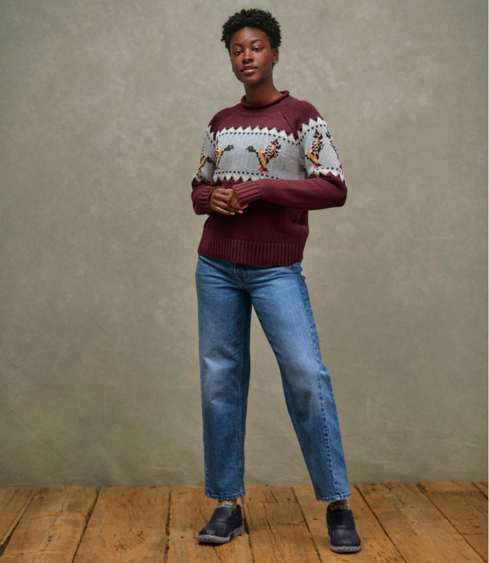 Women's Signature Original Cotton Sweater, Rollneck Novelty - L.L.Bean Premium