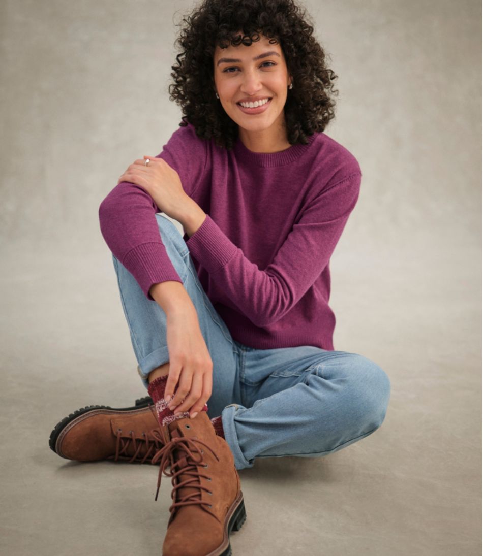 Women's Cotton/Cashmere Sweater, Crewneck - L.L.Bean Featured