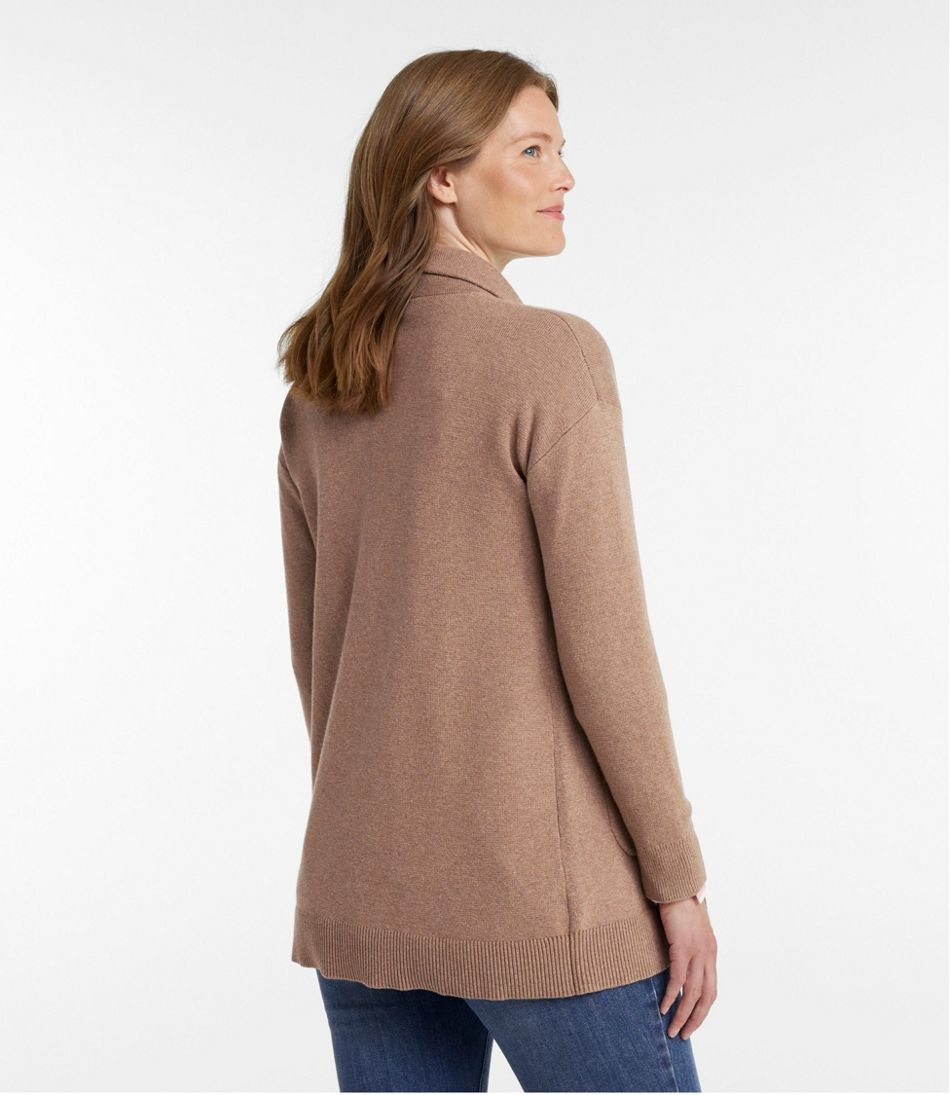 Women's Wicked Soft Cotton/Cashmere Coatigan Sweater - L.L.Bean Trending