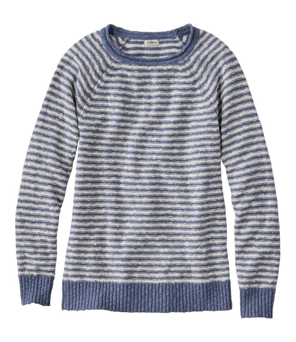 Women's Midweight Cotton Slub Rollneck Pullover Stripe - L.L.Bean Exclusive