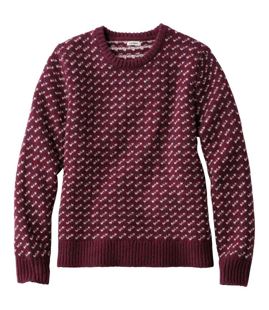 Women's Bean's Classic Ragg Wool Sweater, Crewneck Bird's-Eye - L.L.Bean Essential
