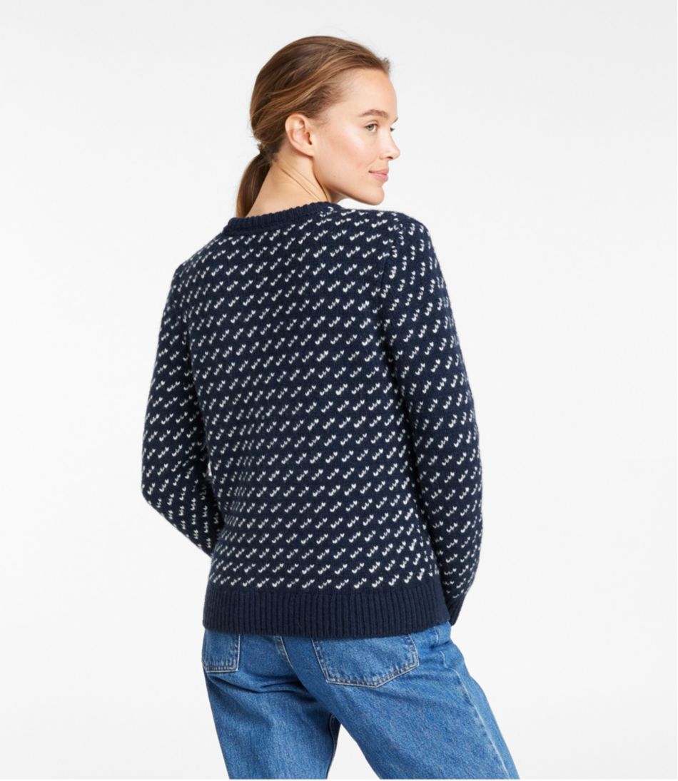 Women's Bean's Classic Ragg Wool Sweater, Crewneck Bird's-Eye - L.L.Bean Essential