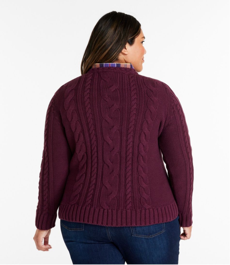 Women's Double L® Cable Sweater, Crewneck - L.L.Bean Everyday