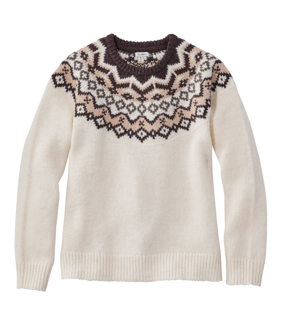 Women's Bean's Classic Ragg Wool Sweater, Crewneck Fair Isle - L.L.Bean Trusted