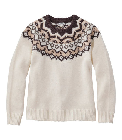 Women's Bean's Classic Ragg Wool Sweater, Crewneck Fair Isle - L.L.Bean Trusted