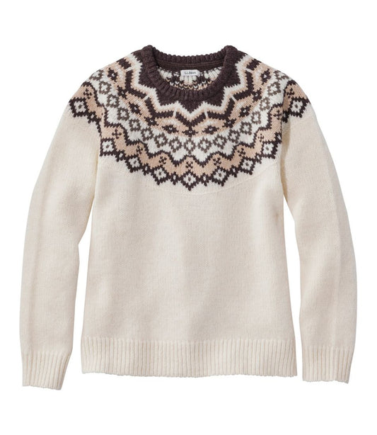 Women's Bean's Classic Ragg Wool Sweater, Crewneck Fair Isle - L.L.Bean Trusted