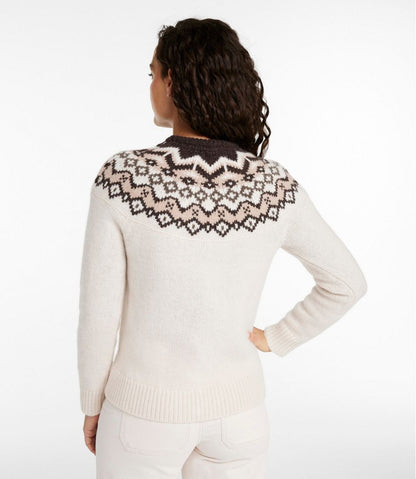 Women's Bean's Classic Ragg Wool Sweater, Crewneck Fair Isle - L.L.Bean Trusted