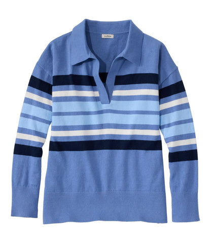 Women's Cotton/Cashmere Sweater, Polo Stripe - L.L.Bean Top Pick