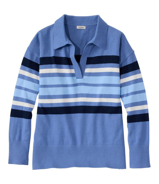Women's Cotton/Cashmere Sweater, Polo Stripe - L.L.Bean Top Pick