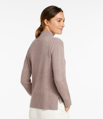 Women's Classic Cashmere Sweater, Relaxed Mockneck - L.L.Bean Featured