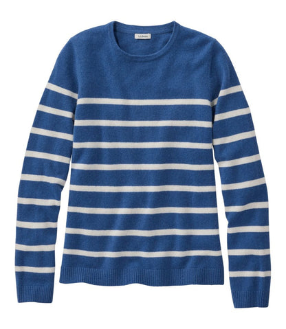 Women's Classic Cashmere Sweater, Crewneck Stripe - L.L.Bean Trending
