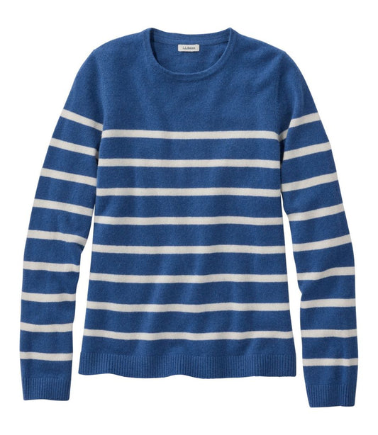 Women's Classic Cashmere Sweater, Crewneck Stripe - L.L.Bean Trending
