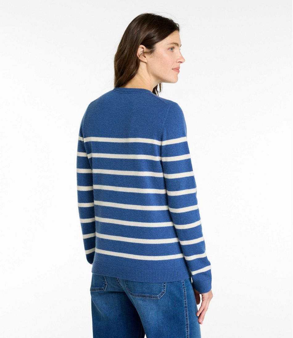 Women's Classic Cashmere Sweater, Crewneck Stripe - L.L.Bean Trending
