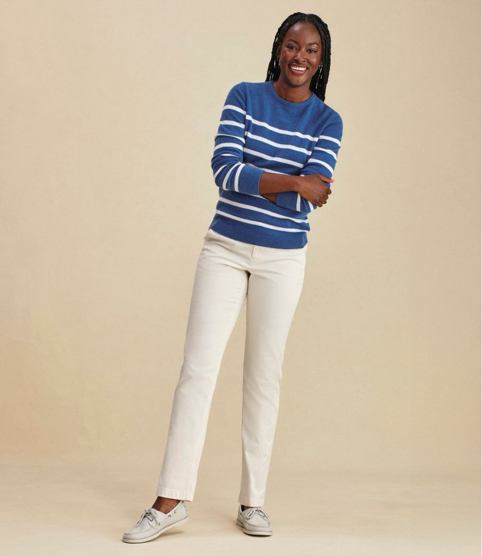 Women's Classic Cashmere Sweater, Crewneck Stripe - L.L.Bean Trending