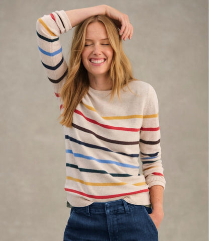 Women's Classic Cashmere Sweater, Crewneck Stripe - L.L.Bean Trending