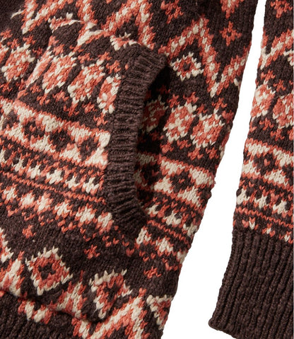 Women's Cotton Ragg Sweater, Open Cardigan Fair Isle - L.L.Bean Classic
