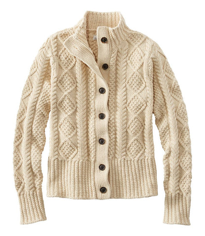 Women's Signature Cotton Fisherman Sweater, Short Cardigan - L.L.Bean Everyday