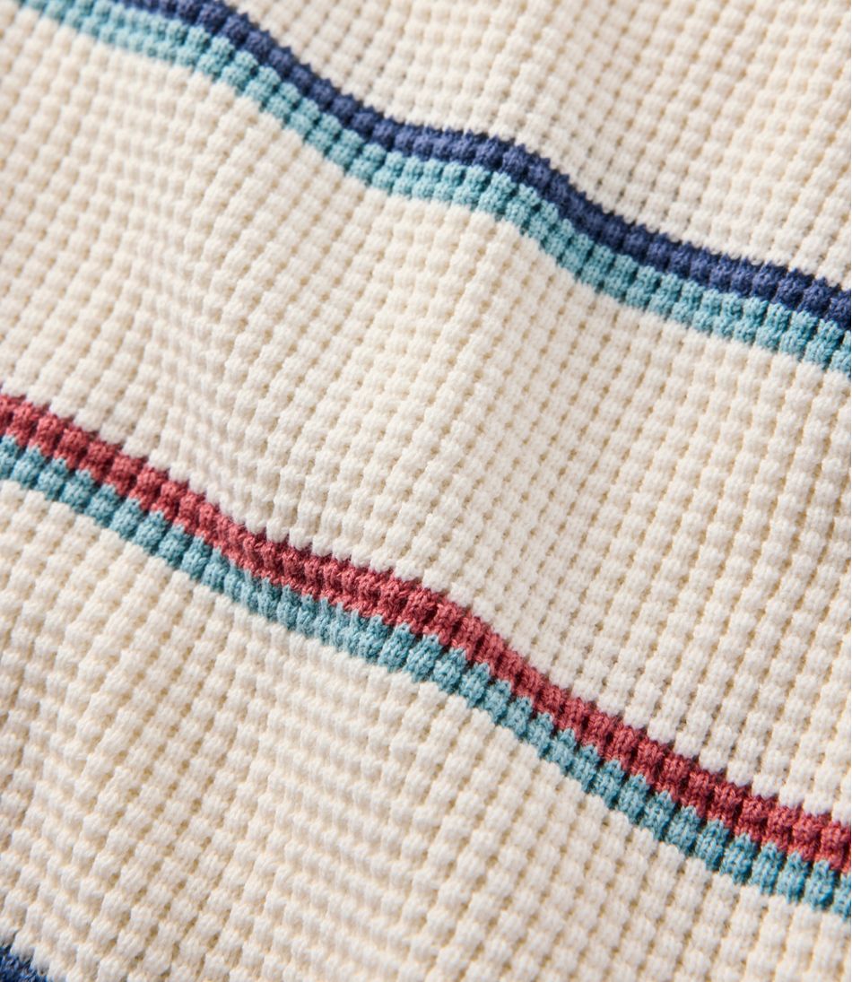Women's Sunwashed Waffle Sweater, Pullover Stripe - L.L.Bean Great Value