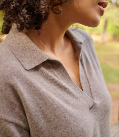 Women's Classic Cashmere Sweater, Relaxed Polo - L.L.Bean Latest