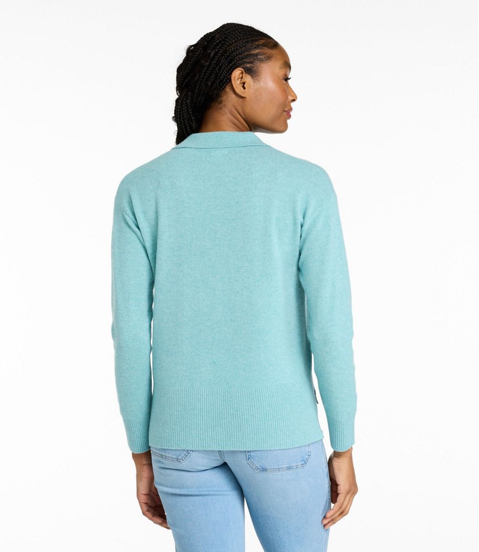 Women's Classic Cashmere Sweater, Relaxed Polo - L.L.Bean Latest