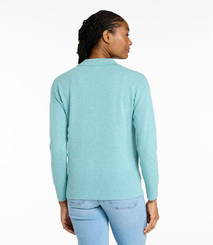 Women's Classic Cashmere Sweater, Relaxed Polo - L.L.Bean Latest