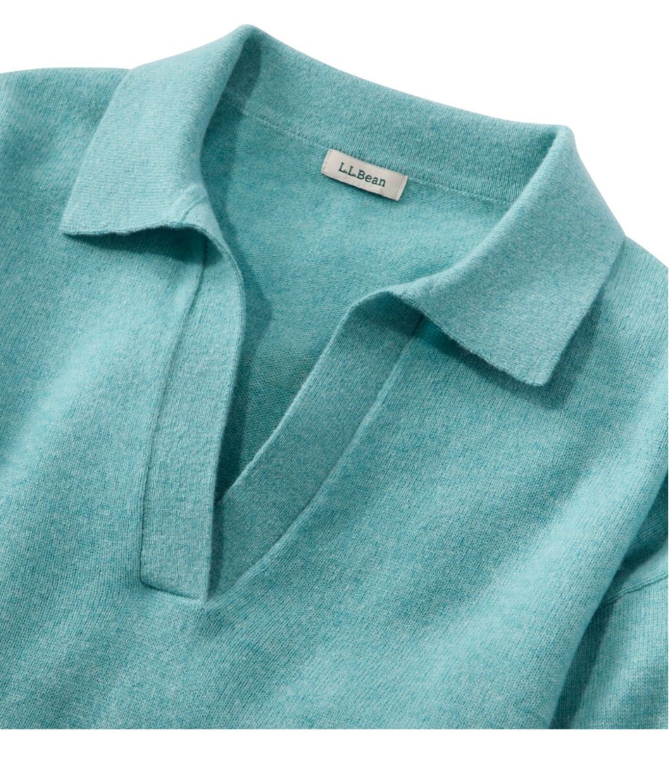 Women's Classic Cashmere Sweater, Relaxed Polo - L.L.Bean Latest