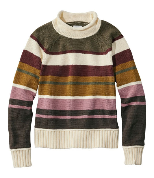 Women's Signature Original Cotton Sweater, Rollneck Stripe - L.L.Bean Trusted