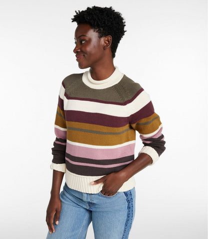 Women's Signature Original Cotton Sweater, Rollneck Stripe - L.L.Bean Trusted