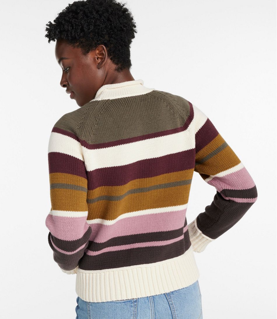 Women's Signature Original Cotton Sweater, Rollneck Stripe - L.L.Bean Trusted