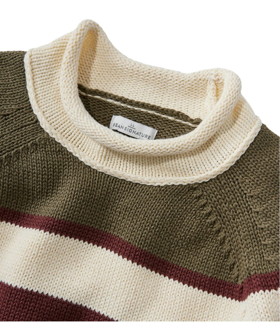 Women's Signature Original Cotton Sweater, Rollneck Stripe - L.L.Bean Trusted
