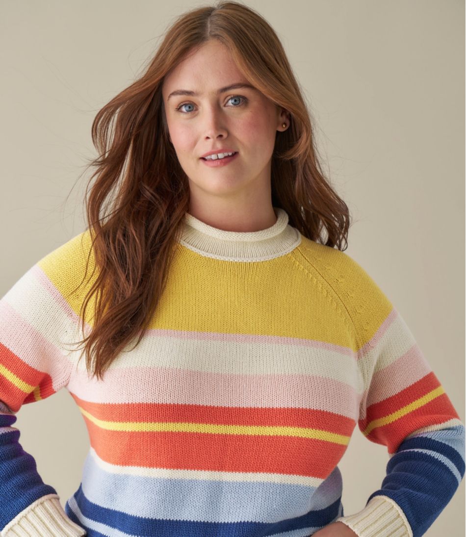 Women's Signature Original Cotton Sweater, Rollneck Stripe - L.L.Bean Trusted