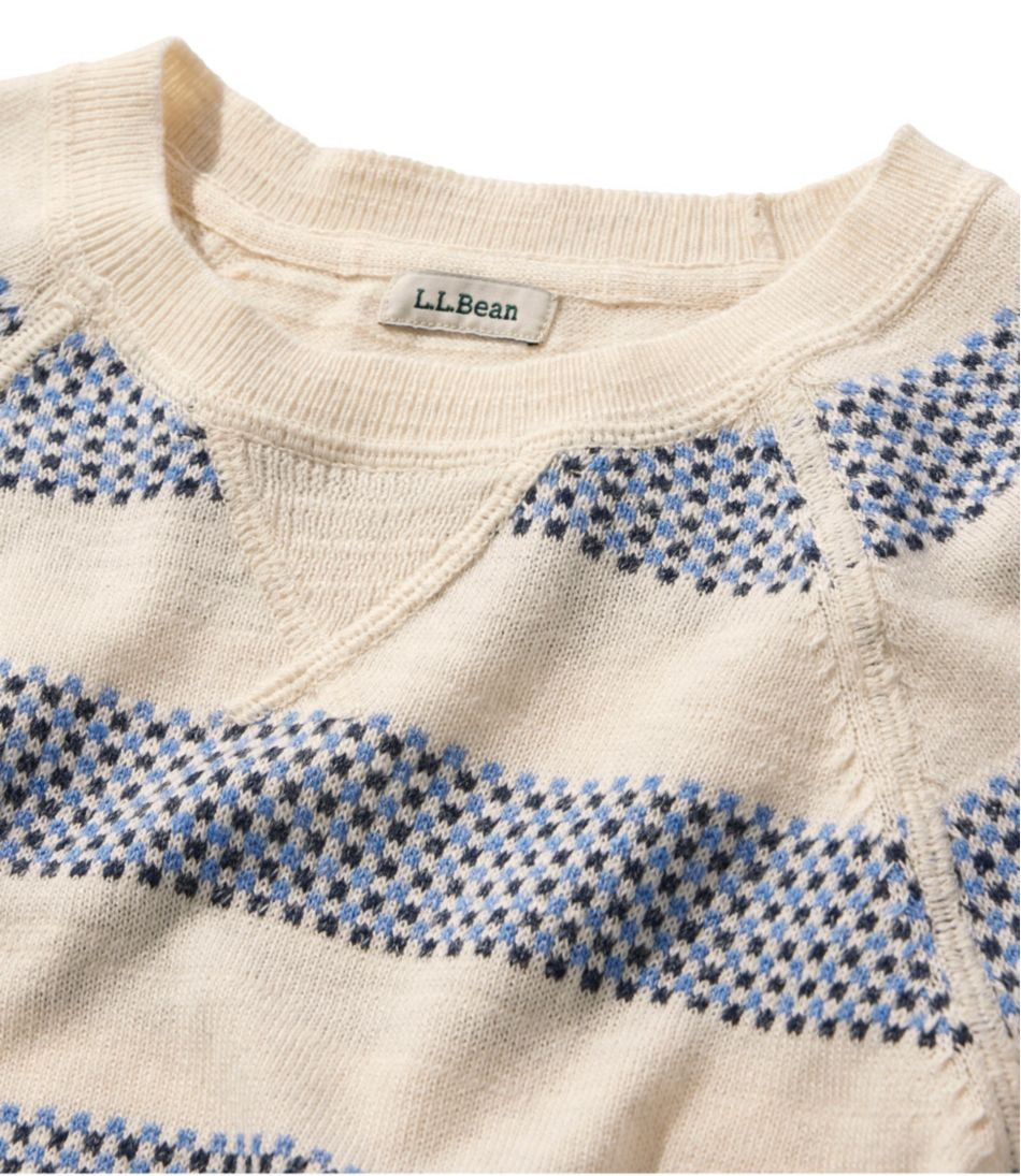 Women's Organic Cotton Slub Sweater, Crewneck Stripe - L.L.Bean Customer Favorite