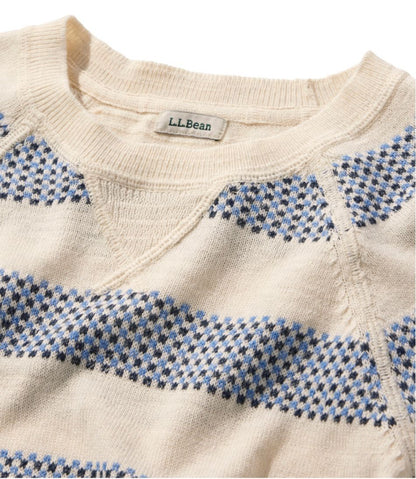 Women's Organic Cotton Slub Sweater, Crewneck Stripe - L.L.Bean Customer Favorite