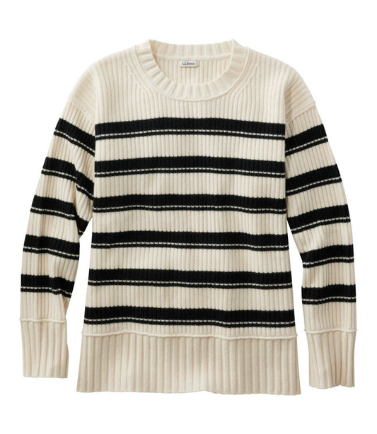 Women's Heritage Heirloom Wool/Cashmere Sweater, Crewneck Stripe - L.L.Bean Popular