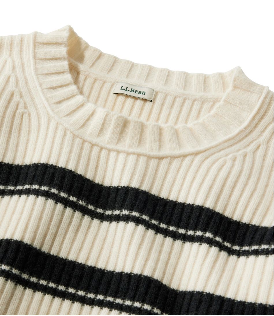 Women's Heritage Heirloom Wool/Cashmere Sweater, Crewneck Stripe - L.L.Bean Popular