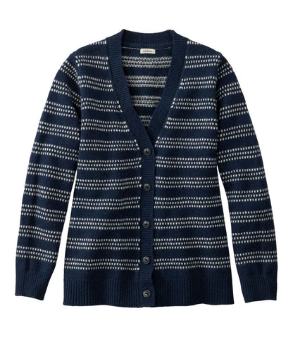 Women's Bean's Classic Ragg Wool Sweater, Button-Front Cardigan Novelty - L.L.Bean Trending