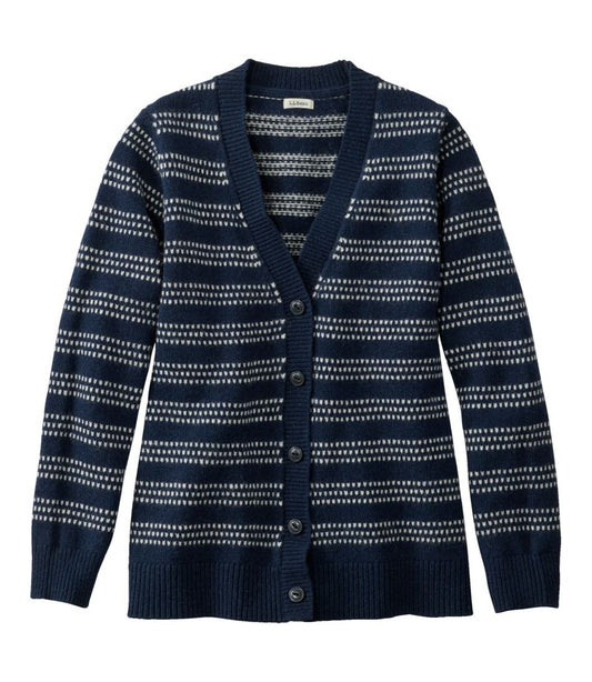 Women's Bean's Classic Ragg Wool Sweater, Button-Front Cardigan Novelty - L.L.Bean Trending