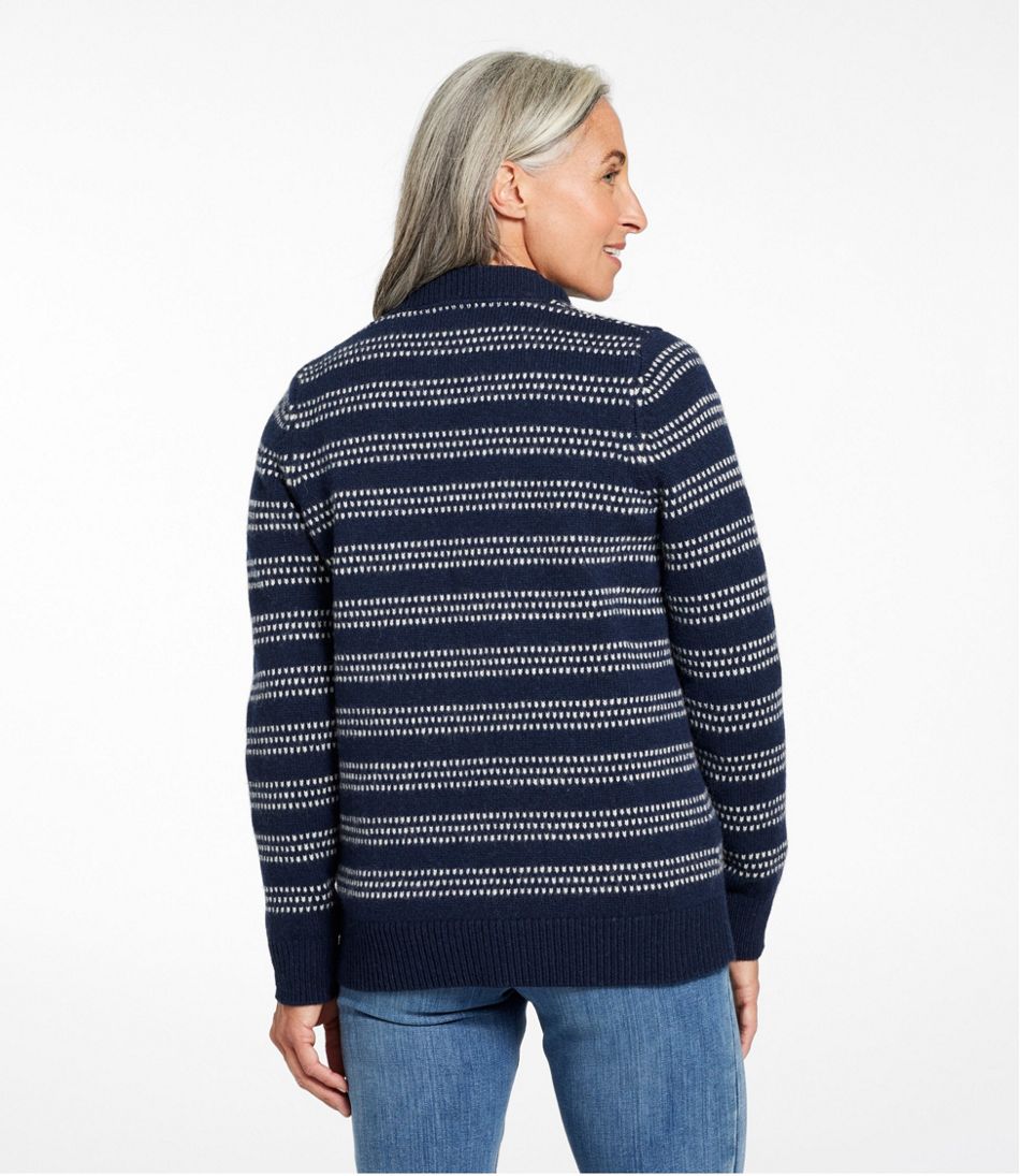 Women's Bean's Classic Ragg Wool Sweater, Button-Front Cardigan Novelty - L.L.Bean Trending