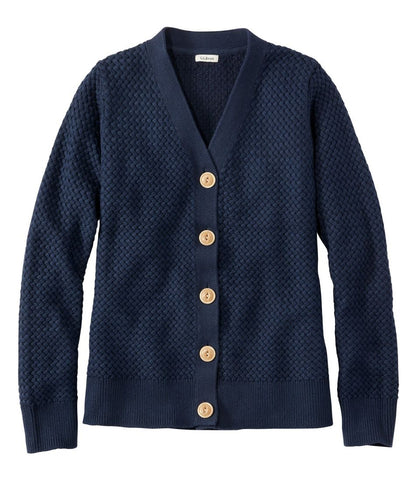 Women's Basketweave Sweater, Button-Front Cardigan - L.L.Bean Recommended