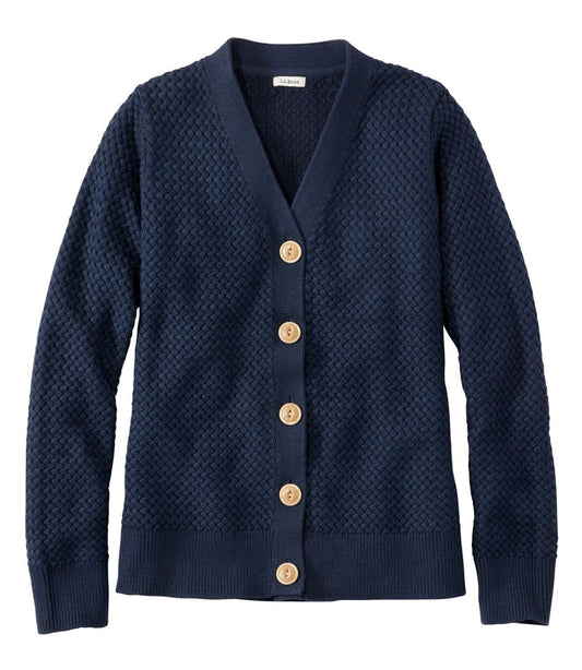 Women's Basketweave Sweater, Button-Front Cardigan - L.L.Bean Recommended