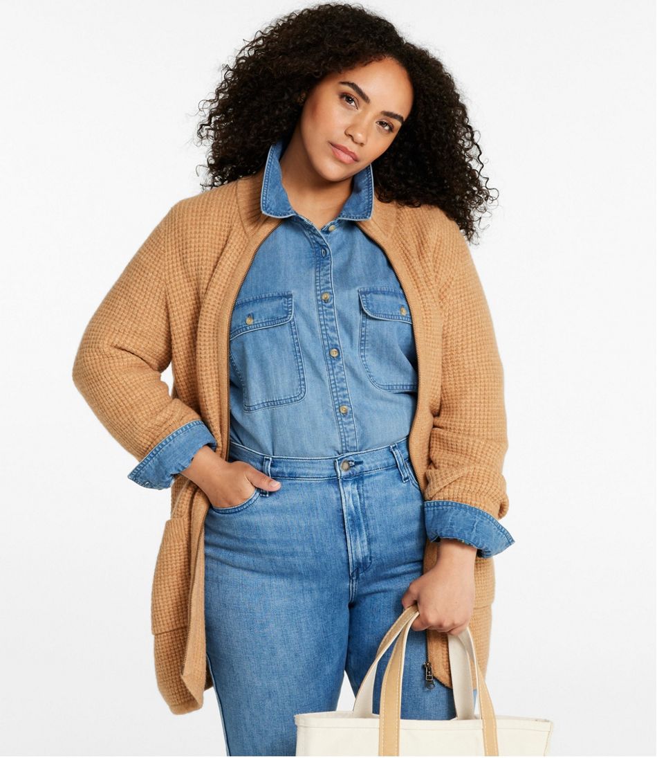Women's SuperSoft Waffle Sweater, Coatigan - L.L.Bean Everyday