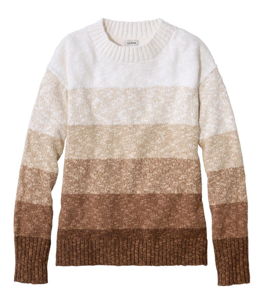 Women's Cotton Ragg Sweater, Crewneck Stripe - L.L.Bean Great Value
