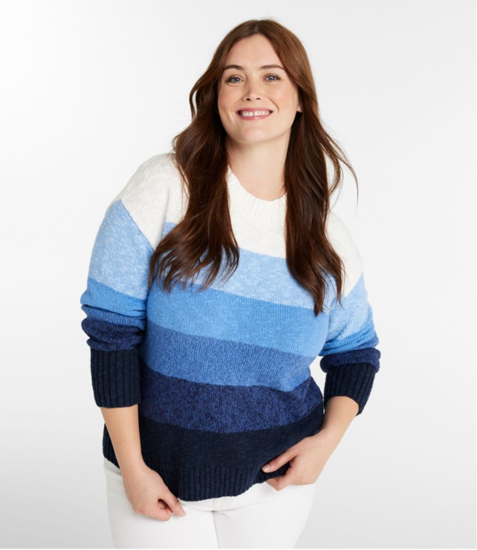 Women's Cotton Ragg Sweater, Crewneck Stripe - L.L.Bean Great Value